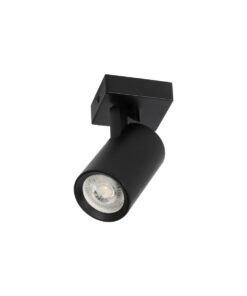 kelvo® SPOTA KLV-101-0134 Κινούμενο Φωτιστικό Σποτ Οροφής για Λάμπα MR16 με Ντουί GU10 AC 220-240V IP20 – Μαύρο Ματ – Μ7 x Π6 x Υ14cm
