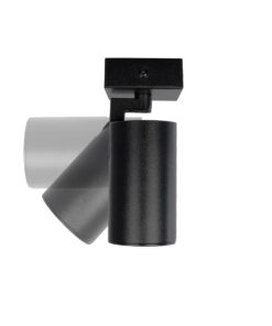 kelvo® SPOTA KLV-101-0134 Κινούμενο Φωτιστικό Σποτ Οροφής για Λάμπα MR16 με Ντουί GU10 AC 220-240V IP20 – Μαύρο Ματ – Μ7 x Π6 x Υ14cm