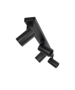 kelvo® SPOTA KLV-101-0140 Κινούμενο Φωτιστικό Σποτ Οροφής για 4 Λάμπες MR16 με Ντουί GU10 AC 220-240V IP20 – Μαύρο Ματ – Μ64 x Π6 x Υ14cm