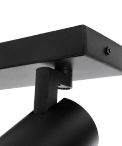 kelvo® SPOTA KLV-101-0142 Κινούμενο Φωτιστικό Σποτ Οροφής για 5 Λάμπες MR16 με Ντουί GU10 AC 220-240V IP20 – Μαύρο Ματ – Μ79.5 x Π6.3 x Υ14cm