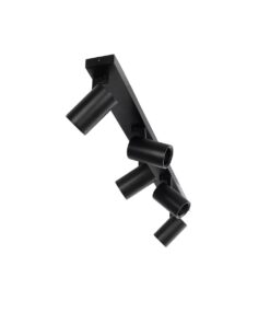 kelvo® SPOTA KLV-101-0142 Κινούμενο Φωτιστικό Σποτ Οροφής για 5 Λάμπες MR16 με Ντουί GU10 AC 220-240V IP20 – Μαύρο Ματ – Μ79.5 x Π6.3 x Υ14cm