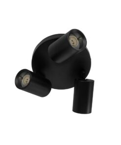 kelvo® SPOTA KLV-101-0144 Κινούμενο Φωτιστικό Σποτ Οροφής για 3 Λάμπες MR16 με Ντουί GU10 AC 220-240V IP20 – Μαύρο Ματ – Μ19 x Π19 x Υ14cm