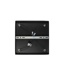 kelvo® SPOTA KLV-101-0146 Κινούμενο Φωτιστικό Σποτ Οροφής για 4 Λάμπες MR16 με Ντουί GU10 AC 220-240V IP20 – Μαύρο Ματ – Μ26 x Π26 x Υ14cm