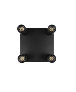 kelvo® SPOTA KLV-101-0146 Κινούμενο Φωτιστικό Σποτ Οροφής για 4 Λάμπες MR16 με Ντουί GU10 AC 220-240V IP20 – Μαύρο Ματ – Μ26 x Π26 x Υ14cm