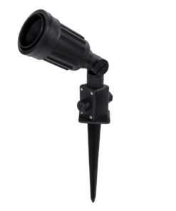 GloboStar® GRASEDO 61613 Καρφωτή Βάση Κήπου με Ντουί E27 για Λάμπα Σποτ PAR38 - Αδιάβροχη IP67 - Υψηλής Αντοχής ABS - VDE Certified - Φ7.6 x Υ43.5cm - Μαύρο - 5 Years Warranty