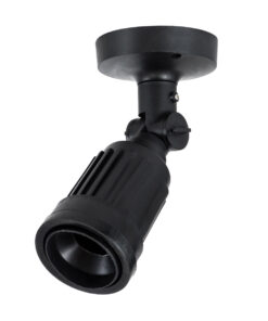 GloboStar® GRASEDO 61615 Βάση Κήπου με Ντουί E27 για Λάμπα Σποτ PAR38 - Αδιάβροχη IP67 - Υψηλής Αντοχής ABS - VDE Certified - Φ9.5 x Υ22cm - Μαύρο - 5 Years Warranty