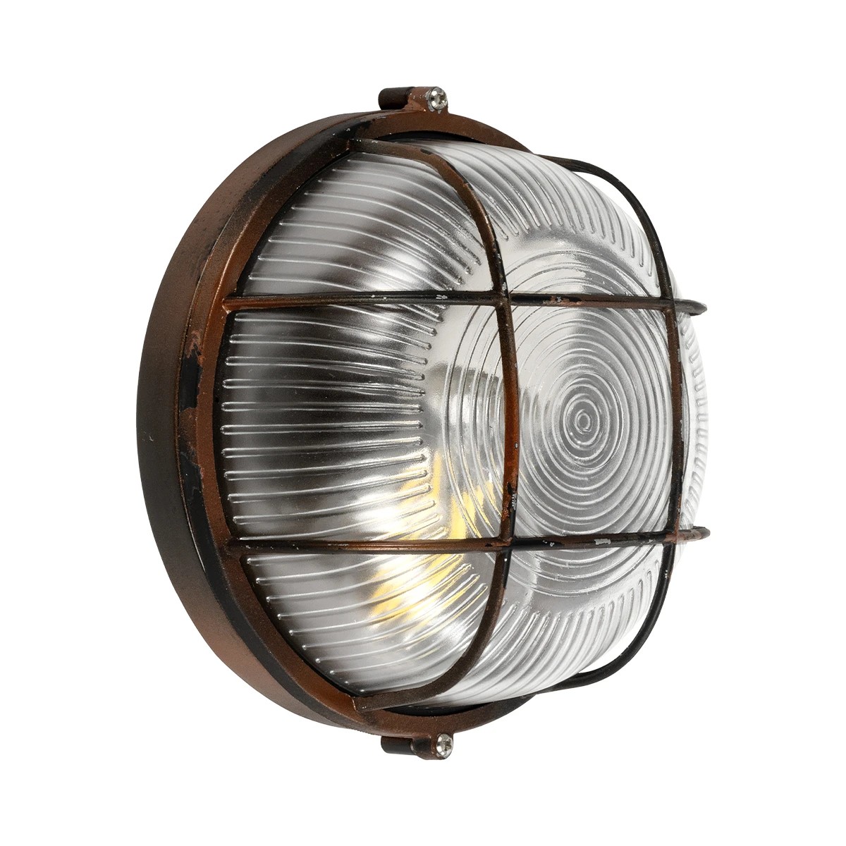 GLOBOSTAR® BOATLIGHT 61623 Vintage Φωτιστικό Καραβοχελώνα Τοίχου & Οροφής με Ντουί 1 x E27 AC 220-240V Αδιάβροχο IP65 - Χάλκινο Παλαιωμένο Εφέ Σκουριάς Ματ - Μ17.5 x Π17.5 x Υ9cm - Image 3