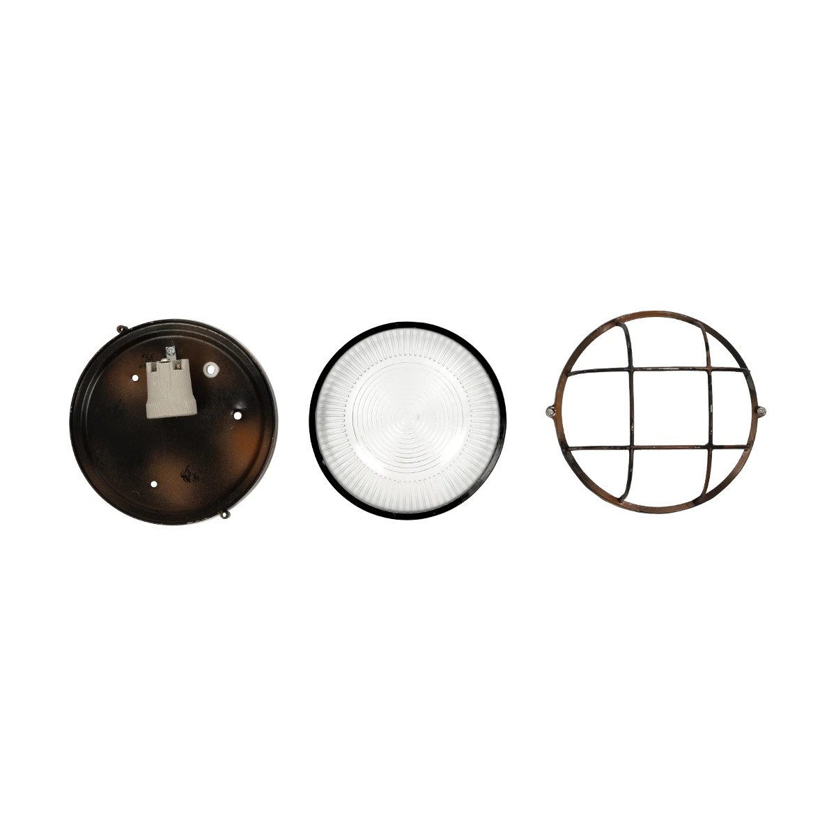 GLOBOSTAR® BOATLIGHT 61623 Vintage Φωτιστικό Καραβοχελώνα Τοίχου & Οροφής με Ντουί 1 x E27 AC 220-240V Αδιάβροχο IP65 - Χάλκινο Παλαιωμένο Εφέ Σκουριάς Ματ - Μ17.5 x Π17.5 x Υ9cm - Image 8