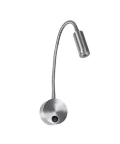 GLOBOSTAR® GOOSE 61691 Μοντέρνο Φωτιστικό Τοίχου - Απλίκα Ξενοδοχείου Reading Light LED 3W 300lm 36° AC 220-240V IP20 Θερμό Λευκό 2700K - CREE XPE Chip & TÜV SÜD Driver - Νίκελ Βούρτσας - Μ6.5 x Π15 x Υ24.5cm - 3 Χρόνια Εγγύηση