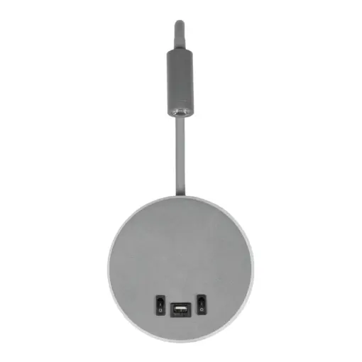 GLOBOSTAR® GOOSE 61694 Μοντέρνο Φωτιστικό Τοίχου - Απλίκα Ξενοδοχείου Reading Light με Φορτιστή USB 3A LED 6W 600lm 36° & 360° AC 220-240V IP20 Θερμό Λευκό 2700K - CREE XPE & Lumileds SMD Chip - Γκρι Ανθρακί Ματ - Μ15.5 x Π15 x Υ30.5cm - 3 Χρόνια Εγγύηση - Image 3