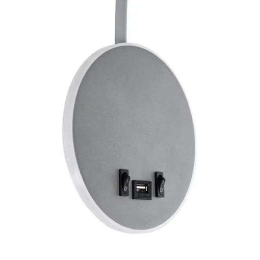 GLOBOSTAR® GOOSE 61694 Μοντέρνο Φωτιστικό Τοίχου - Απλίκα Ξενοδοχείου Reading Light με Φορτιστή USB 3A LED 6W 600lm 36° & 360° AC 220-240V IP20 Θερμό Λευκό 2700K - CREE XPE & Lumileds SMD Chip - Γκρι Ανθρακί Ματ - Μ15.5 x Π15 x Υ30.5cm - 3 Χρόνια Εγγύηση - Image 6