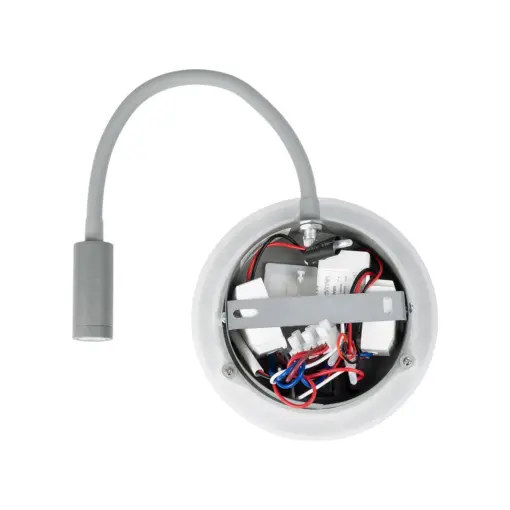 GLOBOSTAR® GOOSE 61694 Μοντέρνο Φωτιστικό Τοίχου - Απλίκα Ξενοδοχείου Reading Light με Φορτιστή USB 3A LED 6W 600lm 36° & 360° AC 220-240V IP20 Θερμό Λευκό 2700K - CREE XPE & Lumileds SMD Chip - Γκρι Ανθρακί Ματ - Μ15.5 x Π15 x Υ30.5cm - 3 Χρόνια Εγγύηση - Image 7