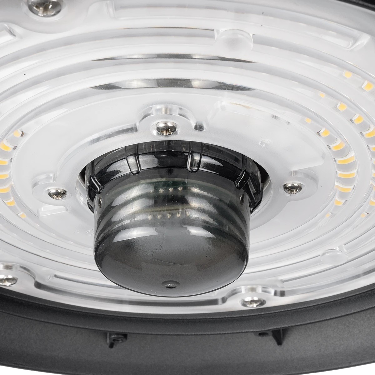 GLOBOSTAR® INDUSTRY 61704 Βιομηχανικό Φωτιστικό Καμπάνα High Bay UFO Τεχνολογίας Smart Group Linkable Control System 2.4Ghz με Αισθητήρα Κίνησης Microwave LED 100W 15000lm SDCM<5 90° AC 85-265V Αδιάβροχο IP65 IK08 Φυσικό Λευκό 5000K - 175 x Sanan Opto SMD Chip & TÜV SÜD Driver - Μαύρο Χυτό Αλουμίνιο - Μ26.5 x Π26.5 x Υ15cm - 5 Χρόνια Εγγύηση - Image 11