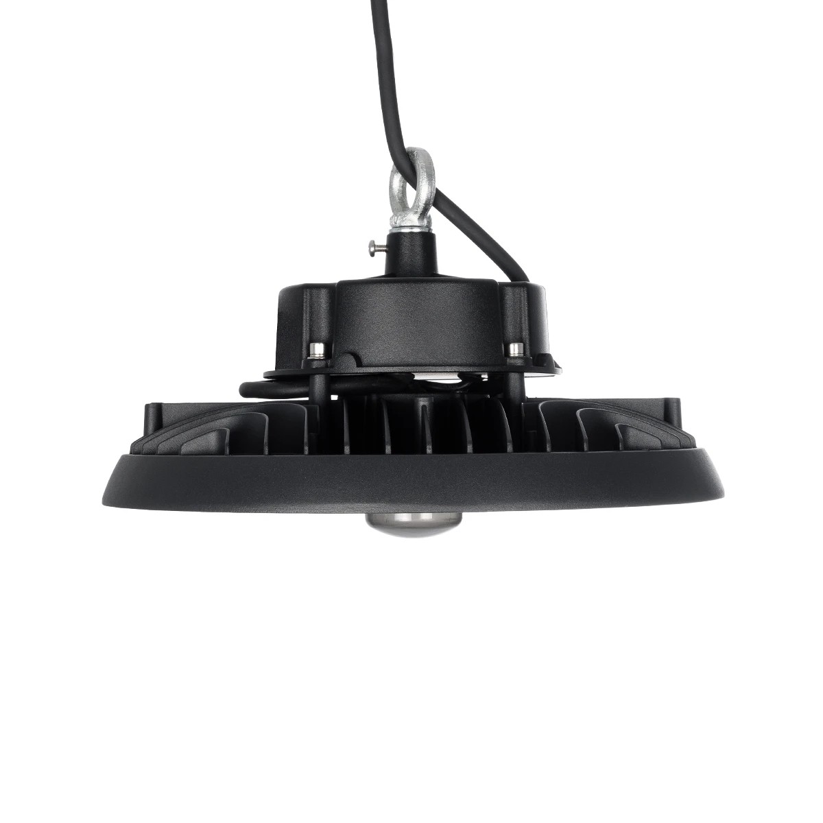 GLOBOSTAR® INDUSTRY 61704 Βιομηχανικό Φωτιστικό Καμπάνα High Bay UFO Τεχνολογίας Smart Group Linkable Control System 2.4Ghz με Αισθητήρα Κίνησης Microwave LED 100W 15000lm SDCM<5 90° AC 85-265V Αδιάβροχο IP65 IK08 Φυσικό Λευκό 5000K - 175 x Sanan Opto SMD Chip & TÜV SÜD Driver - Μαύρο Χυτό Αλουμίνιο - Μ26.5 x Π26.5 x Υ15cm - 5 Χρόνια Εγγύηση - Image 3