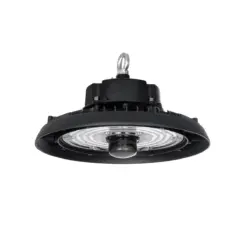 GLOBOSTAR® INDUSTRY 61705 Βιομηχανικό Φωτιστικό Καμπάνα High Bay UFO Τεχνολογίας Smart Group Linkable Control System 2.4Ghz με Αισθητήρα Κίνησης Microwave LED 150W 22500lm SDCM<5 90° AC 85-265V Αδιάβροχο IP65 IK08 Φυσικό Λευκό 5000K - 275 x Sanan Opto SMD Chip & TÜV SÜD Driver - Μαύρο Χυτό Αλουμίνιο - Μ26.5 x Π26.5 x Υ15cm - 5 Χρόνια Εγγύηση