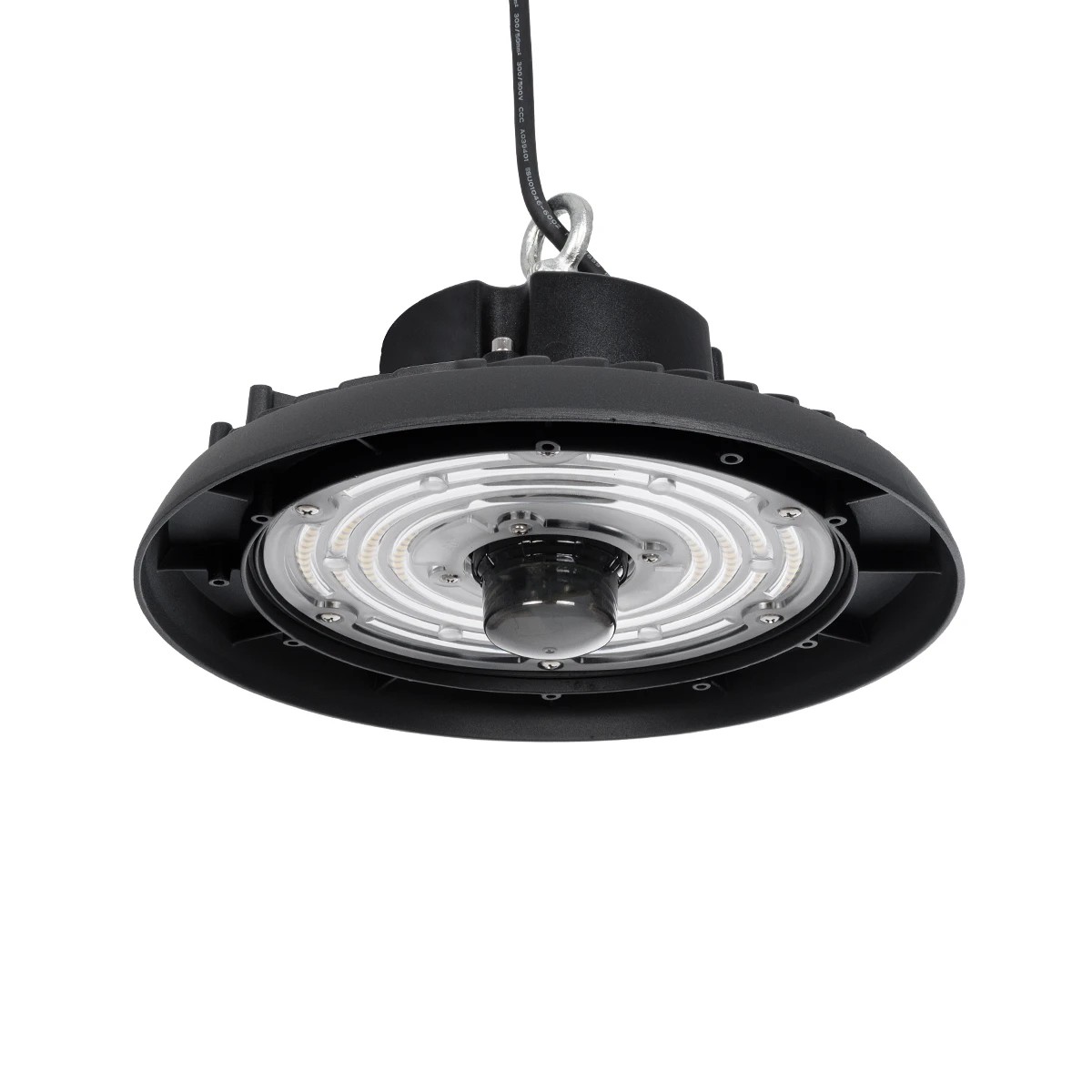 GLOBOSTAR® INDUSTRY 61705 Βιομηχανικό Φωτιστικό Καμπάνα High Bay UFO Τεχνολογίας Smart Group Linkable Control System 2.4Ghz με Αισθητήρα Κίνησης Microwave LED 150W 22500lm SDCM<5 90° AC 85-265V Αδιάβροχο IP65 IK08 Φυσικό Λευκό 5000K - 275 x Sanan Opto SMD Chip & TÜV SÜD Driver - Μαύρο Χυτό Αλουμίνιο - Μ26.5 x Π26.5 x Υ15cm - 5 Χρόνια Εγγύηση - Image 4