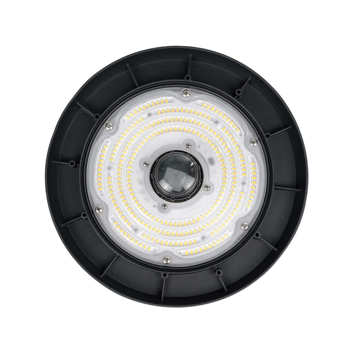 GLOBOSTAR® INDUSTRY 61705 Βιομηχανικό Φωτιστικό Καμπάνα High Bay UFO Τεχνολογίας Smart Group Linkable Control System 2.4Ghz με Αισθητήρα Κίνησης Microwave LED 150W 22500lm SDCM<5 90° AC 85-265V Αδιάβροχο IP65 IK08 Φυσικό Λευκό 5000K - 275 x Sanan Opto SMD Chip & TÜV SÜD Driver - Μαύρο Χυτό Αλουμίνιο - Μ26.5 x Π26.5 x Υ15cm - 5 Χρόνια Εγγύηση - Image 6