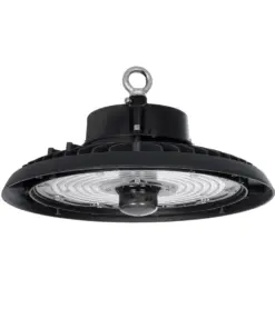 GLOBOSTAR® INDUSTRY 61706 Βιομηχανικό Φωτιστικό Καμπάνα High Bay UFO Τεχνολογίας Smart Group Linkable Control System 2.4Ghz με Αισθητήρα Κίνησης Microwave LED 200W 30000lm SDCM<5 90° AC 85-265V Αδιάβροχο IP65 IK08 Φυσικό Λευκό 5000K - 338 x Sanan Opto SMD Chip & TÜV SÜD Driver - Μαύρο Χυτό Αλουμίνιο - Μ30 x Π30 x Υ16cm - 5 Χρόνια Εγγύηση