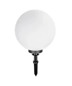 GLOBOSTAR® AGROS 61709 Φωτιστικό Κήπου / Καρφωτό με Ντουί 1 x E27 AC 220-240V Αδιάβροχο IP65 - Λευκό & Μάυρο - Μ40 x Π40 x Υ74cm