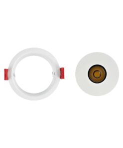 kelvo® PINADO KLV-101-0127 Χωνευτό Φωτιστικό Downlight Σποτ LED 7W 840lm 15° AC 220-240V IP20 Θερμό Λευκό 2700K – Bridgelux COB Chip & TÜV SÜD Driver – Λευκό Ματ – Μ8.3 x Π8.3 x Υ8.2cm / Q7.3cm – 5 Χρόνια Εγγύηση