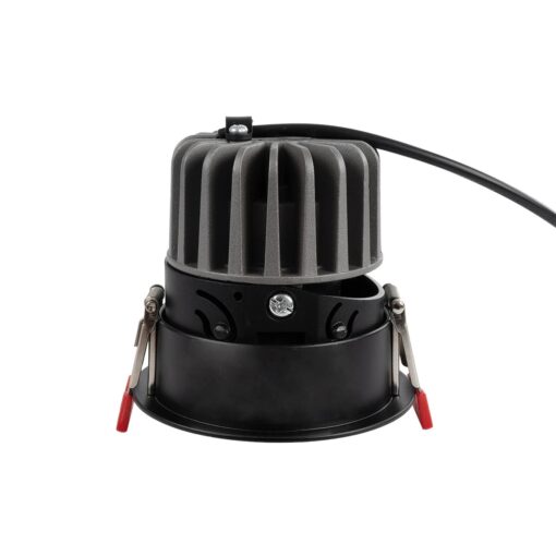 kelvo® PINADO KLV-101-0128 Χωνευτό Φωτιστικό Downlight Σποτ LED 7W 875lm 15° AC 220-240V IP20 Φυσικό Λευκό 4500K – Bridgelux COB Chip & TÜV SÜD Driver – Μαύρο Ματ – Μ8.3 x Π8.3 x Υ8.2cm / Q7.3cm – 5 Χρόνια Εγγύηση