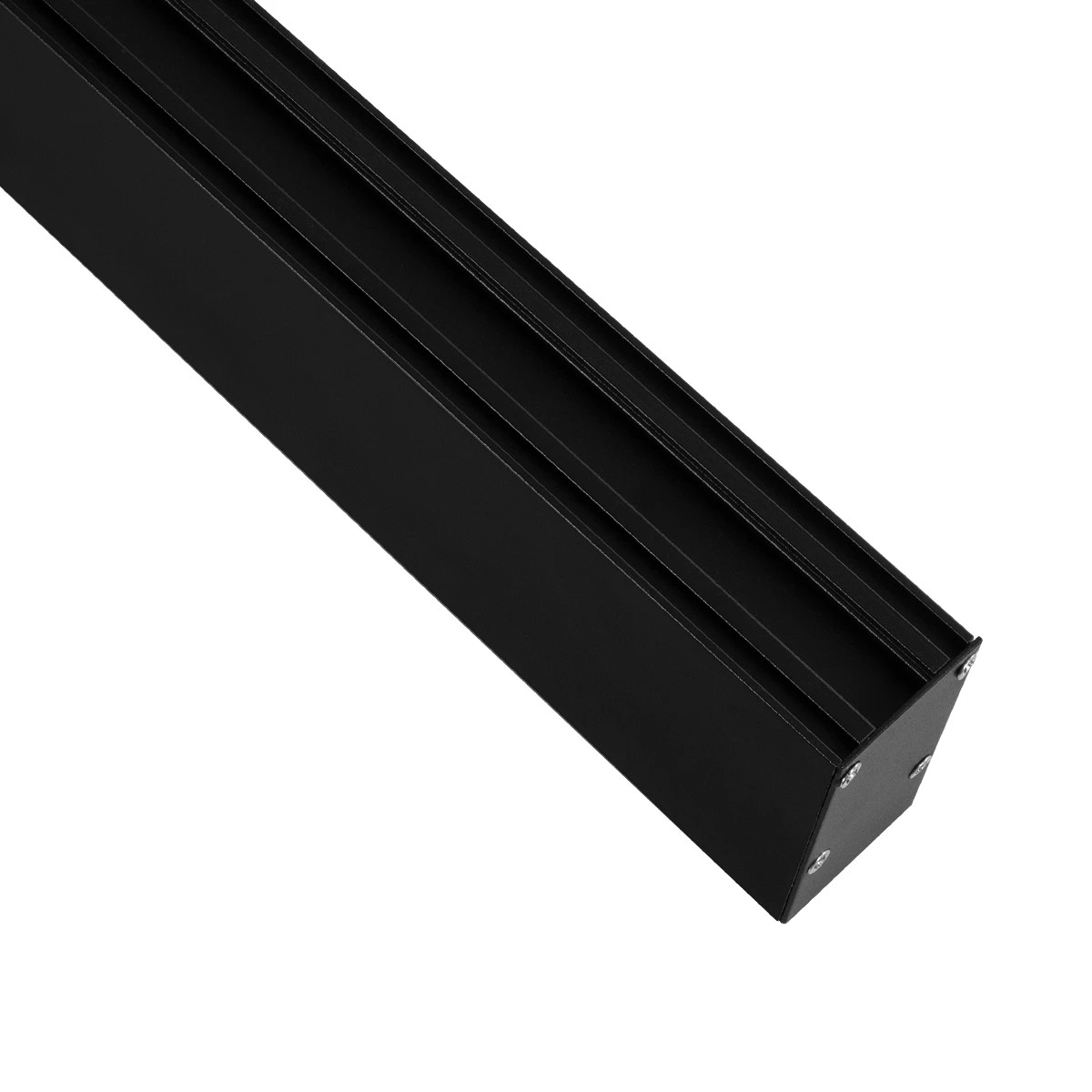 GLOBOSTAR® ALP-LINEAR LUMILINE 61764-3M Επιφανειακό / Κρεμαστό / Επιτοίχιο Προφίλ Αλουμινίου με Λευκό Γαλακτερό Πατητό Κάλυμμα για Ταινίες LED IP20 - Μαύρο Ματ - Μ300 x Π3.5 x Υ7cm - Image 5