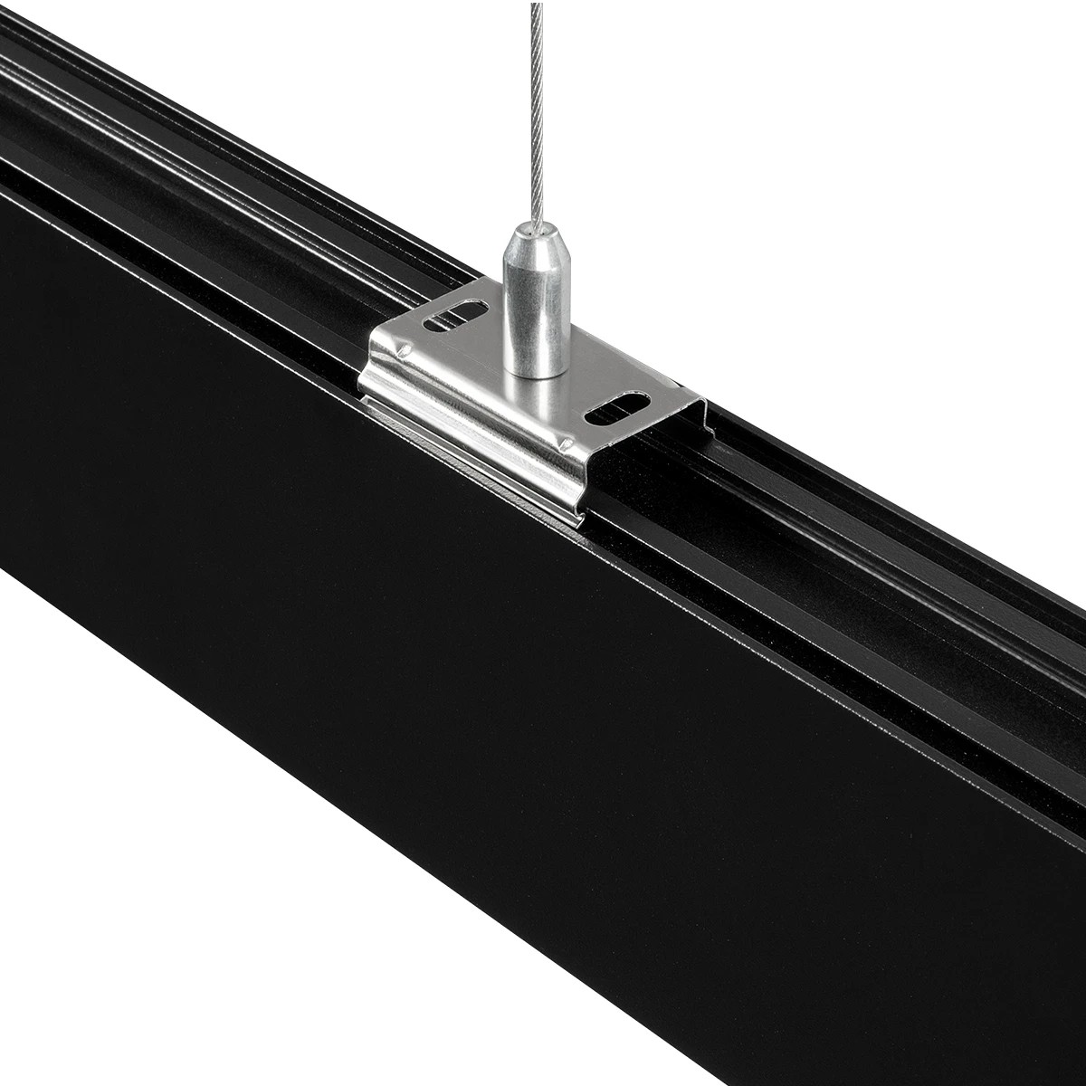 GLOBOSTAR® ALP-LINEAR LUMILINE 61764-3M Επιφανειακό / Κρεμαστό / Επιτοίχιο Προφίλ Αλουμινίου με Λευκό Γαλακτερό Πατητό Κάλυμμα για Ταινίες LED IP20 - Μαύρο Ματ - Μ300 x Π3.5 x Υ7cm - Image 7