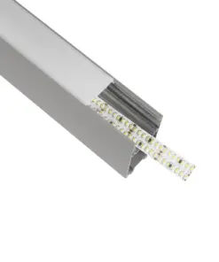 GLOBOSTAR® ALP-LINEAR LUMILINE 61765-3M Επιφανειακό / Κρεμαστό / Επιτοίχιο Προφίλ Αλουμινίου με Λευκό Γαλακτερό Πατητό Κάλυμμα για Ταινίες LED IP20 - Γκρι Ανθρακί Ματ - Μ300 x Π3.5 x Υ7cm