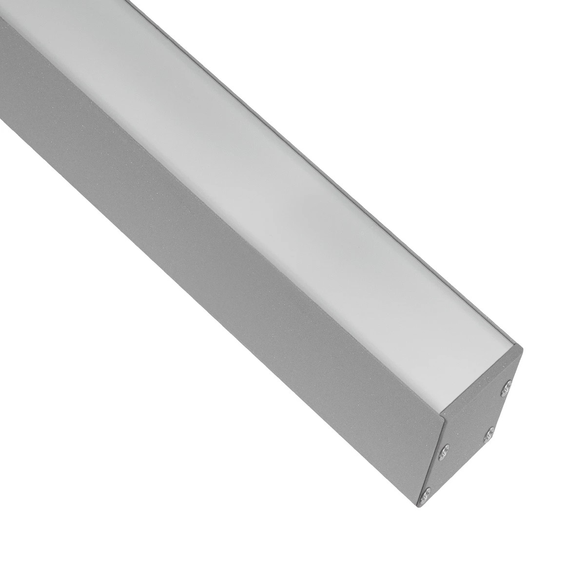 GLOBOSTAR® ALP-LINEAR LUMILINE 61765-3M Επιφανειακό / Κρεμαστό / Επιτοίχιο Προφίλ Αλουμινίου με Λευκό Γαλακτερό Πατητό Κάλυμμα για Ταινίες LED IP20 - Γκρι Ανθρακί Ματ - Μ300 x Π3.5 x Υ7cm - Image 4