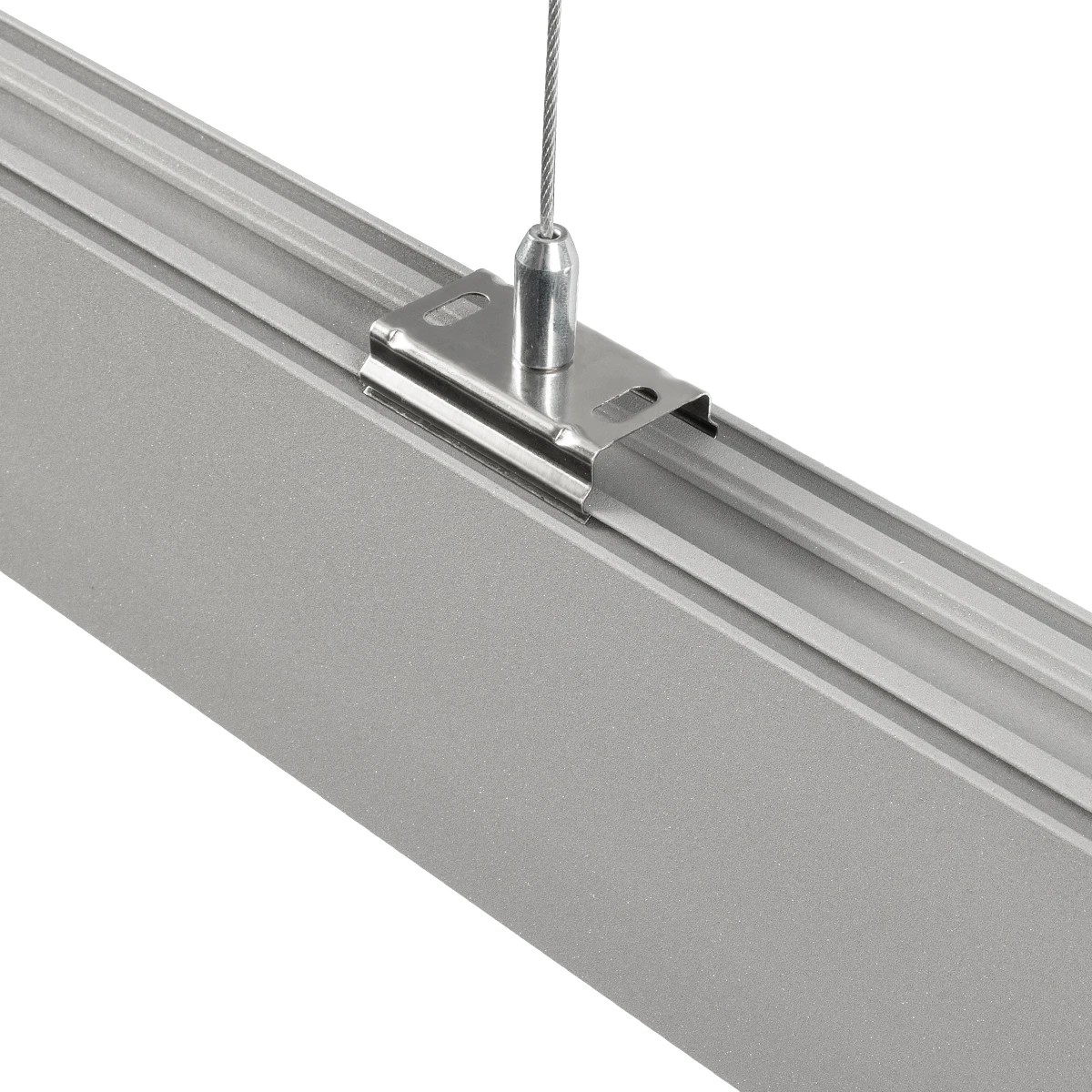 GLOBOSTAR® ALP-LINEAR LUMILINE 61765-3M Επιφανειακό / Κρεμαστό / Επιτοίχιο Προφίλ Αλουμινίου με Λευκό Γαλακτερό Πατητό Κάλυμμα για Ταινίες LED IP20 - Γκρι Ανθρακί Ματ - Μ300 x Π3.5 x Υ7cm - Image 7