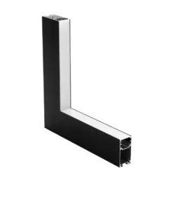 GLOBOSTAR® ALP-CORNER-IN90 LUMILINE 61770 Επιφανειακό / Κρεμαστό Προφίλ Αλουμινίου Γωνία με Λευκό Γαλακτερό Πατητό Κάλυμμα για Ταινίες LED IP20 - Μαύρο Ματ - Μ30 x Π3.5 x Υ7cm
