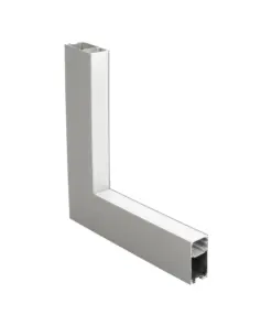 GLOBOSTAR® ALP-CORNER-IN90 LUMILINE 61771 Επιφανειακό / Κρεμαστό Προφίλ Αλουμινίου Γωνία με Λευκό Γαλακτερό Πατητό Κάλυμμα για Ταινίες LED IP20 - Γκρι Ανθρακί Ματ - Μ30 x Π3.5 x Υ7cm