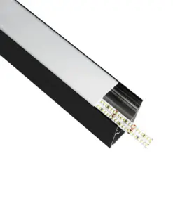 GLOBOSTAR® ALP-LINEAR BRIGHTRAIL 61775-3M Επιφανειακό / Κρεμαστό / Επιτοίχιο Προφίλ Αλουμινίου με Λευκό Γαλακτερό Πατητό Κάλυμμα για Ταινίες LED IP20 - Μαύρο Ματ - Μ300 x Π5 x Υ7.5cm
