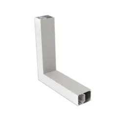 GLOBOSTAR® ALP-CORNER-SIDE90 BRIGHTRAIL 61779 Επιφανειακό / Κρεμαστό Προφίλ Αλουμινίου Γωνία με Λευκό Γαλακτερό Πατητό Κάλυμμα για Ταινίες LED IP20 - Γκρι Ανθρακί Ματ - Μ30 x Π5 x Υ7.5cm