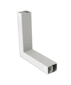 GLOBOSTAR® ALP-CORNER-SIDE90 BRIGHTRAIL 61779 Επιφανειακό / Κρεμαστό Προφίλ Αλουμινίου Γωνία με Λευκό Γαλακτερό Πατητό Κάλυμμα για Ταινίες LED IP20 - Γκρι Ανθρακί Ματ - Μ30 x Π5 x Υ7.5cm