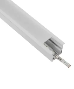 GLOBOSTAR® ALP-LINEAR RECESSA 61785-3M Χωνευτό Προφίλ Αλουμινίου με Λευκό Γαλακτερό Πατητό Κάλυμμα για Ταινίες LED IP20 - Λεuκό Ματ - Μ300 x Π3.5 x Υ4cm