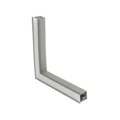GLOBOSTAR® ALP-CORNER-SIDE90 RECESSA 61790 Χωνευτό Προφίλ Αλουμινίου Γωνία με Λευκό Γαλακτερό Πατητό Κάλυμμα για Ταινίες LED IP20 - Γκρι Ανθρακί Ματ - Μ30 x Π3.5 x Υ4cm
