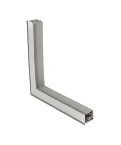 GLOBOSTAR® ALP-CORNER-SIDE90 RECESSA 61790 Χωνευτό Προφίλ Αλουμινίου Γωνία με Λευκό Γαλακτερό Πατητό Κάλυμμα για Ταινίες LED IP20 - Γκρι Ανθρακί Ματ - Μ30 x Π3.5 x Υ4cm