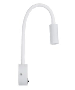 GLOBOSTAR® GOOSE 61688 Μοντέρνο Φωτιστικό Τοίχου – Απλίκα Ξενοδοχείου Reading Light LED 3W 300lm 36° AC 220-240V IP20 Θερμό Λευκό 2700K – CREE XPE Chip & TÜV SÜD Driver – Λευκό Ματ – Μ6.5 x Π15 x Υ24.5cm – 3 Χρόνια Εγγύηση