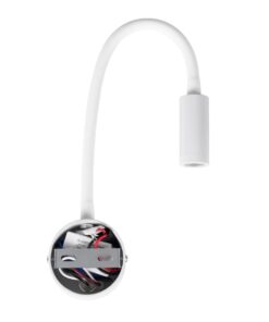 GLOBOSTAR® GOOSE 61688 Μοντέρνο Φωτιστικό Τοίχου – Απλίκα Ξενοδοχείου Reading Light LED 3W 300lm 36° AC 220-240V IP20 Θερμό Λευκό 2700K – CREE XPE Chip & TÜV SÜD Driver – Λευκό Ματ – Μ6.5 x Π15 x Υ24.5cm – 3 Χρόνια Εγγύηση