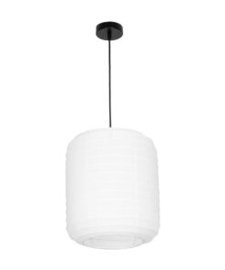 GLOBOSTAR® ROMINA 62000 Μοντέρνο Κρεμαστό Φωτιστικό Οροφής με Ντουί 1 x E27 AC 220-240V IP20 – Λευκό – Μ30 x Π30 x Υ37cm