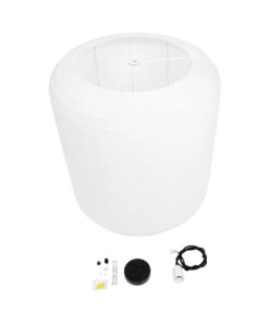 GLOBOSTAR® ROMINA 62001 Μοντέρνο Κρεμαστό Φωτιστικό Οροφής με Ντουί 1 x E27 AC 220-240V IP20 – Λευκό – Μ60 x Π60 x Υ65cm