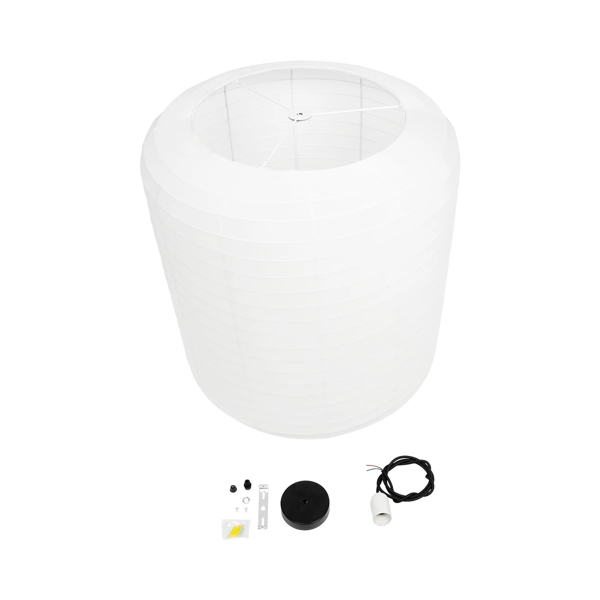 GLOBOSTAR® ROMINA 62001 Μοντέρνο Κρεμαστό Φωτιστικό Οροφής με Ντουί 1 x E27 AC 220-240V IP20 – Λευκό – Μ60 x Π60 x Υ65cm