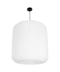 GLOBOSTAR® ROMINA 62001 Μοντέρνο Κρεμαστό Φωτιστικό Οροφής με Ντουί 1 x E27 AC 220-240V IP20 – Λευκό – Μ60 x Π60 x Υ65cm