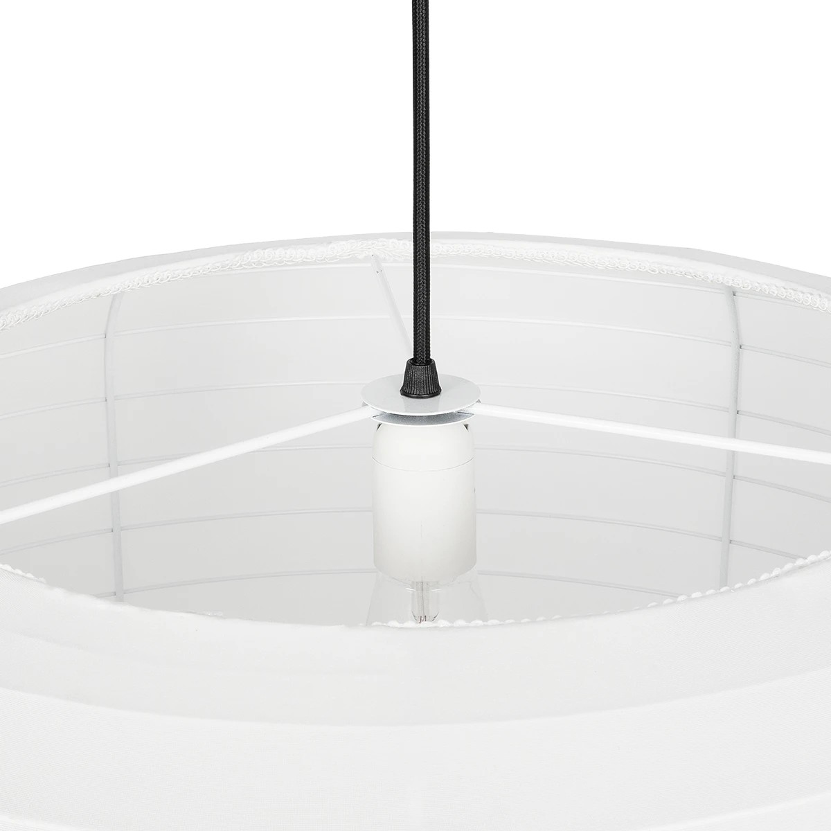 GLOBOSTAR® ROMINA 62001 Μοντέρνο Κρεμαστό Φωτιστικό Οροφής με Ντουί 1 x E27 AC 220-240V IP20 – Λευκό – Μ60 x Π60 x Υ65cm