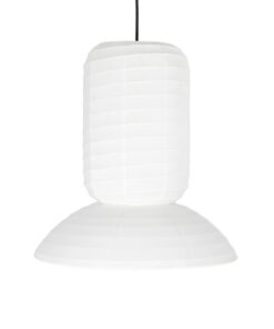 GLOBOSTAR® ROMINA 62002 Μοντέρνο Κρεμαστό Φωτιστικό Οροφής με Ντουί 1 x E27 AC 220-240V IP20 – Λευκό – Μ40 x Π40 x Υ42.5cm