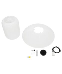 GLOBOSTAR® ROMINA 62003 Μοντέρνο Κρεμαστό Φωτιστικό Οροφής με Ντουί 1 x E27 AC 220-240V IP20 – Λευκό – Μ60 x Π60 x Υ51cm