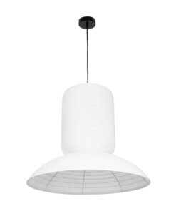 GLOBOSTAR® ROMINA 62003 Μοντέρνο Κρεμαστό Φωτιστικό Οροφής με Ντουί 1 x E27 AC 220-240V IP20 – Λευκό – Μ60 x Π60 x Υ51cm