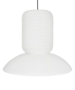GLOBOSTAR® ROMINA 62003 Μοντέρνο Κρεμαστό Φωτιστικό Οροφής με Ντουί 1 x E27 AC 220-240V IP20 – Λευκό – Μ60 x Π60 x Υ51cm