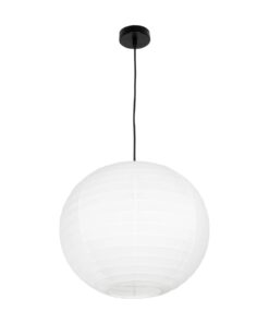GLOBOSTAR® ROMINA 62004 Μοντέρνο Κρεμαστό Φωτιστικό Οροφής με Ντουί 1 x E27 AC 220-240V IP20 – Λευκό – Μ40 x Π40 x Υ37cm